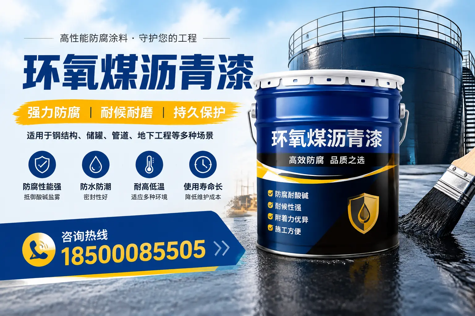 环氧煤沥青漆在工业中的应用，晋安企业的选择